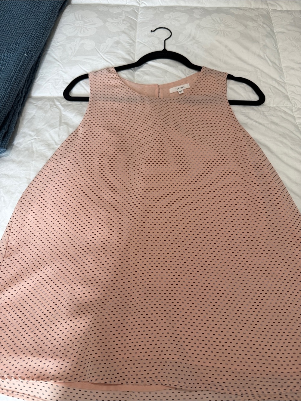 Pleione Blush Pink Sleeveless Perforated Shift Top